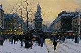 Eugene Galien-Laloue Place de la Republique - Paris painting